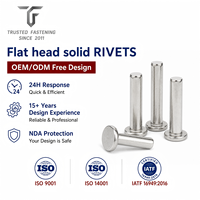 Rivets plats personnalisés TianFang pour les joints de poignées d'ustensiles de cuisine, en aluminium anodisé, conception OEM ODM et approvisionnement en gros, devis rapide