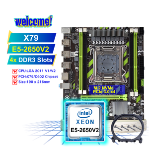 Pandl ชุดเมนบอร์ด X79ใหม่คอมพิวเตอร์ตั้งโต๊ะ Intel Xeon <span class=keywords><strong>E5</strong></span> 2650 V2 CPU รองรับชุดเมนบอร์ด ECC RAM DDR3 X79 Xeon - Product Image 1