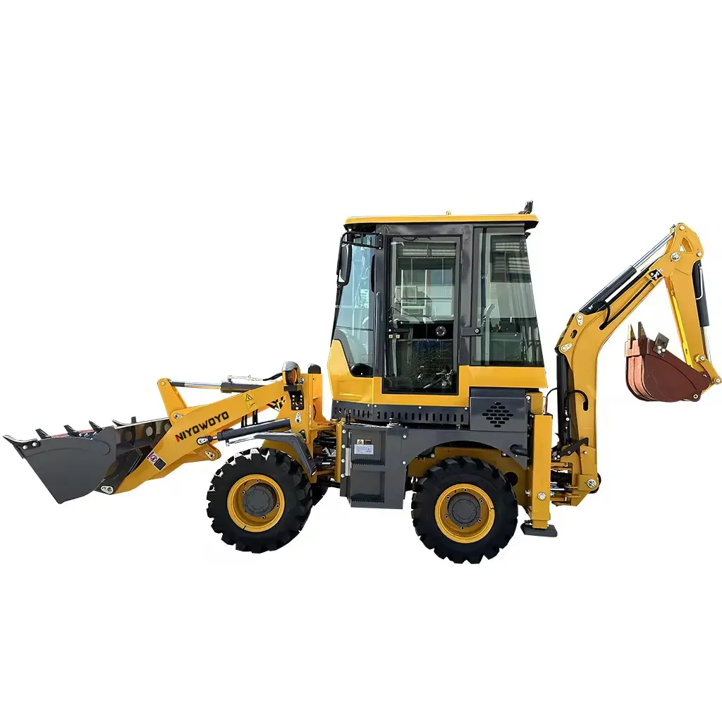 Cheapest Earth-moving Machinery Mini Tractor Towable Backhoe Loader Excavator for sale