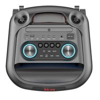 Speaker Multimedia nirkabel 8 inci, Speaker Subwoofer Karaoke Multimedia kekuatan tinggi DJ pesta lampu LED nirkabel speaker 8 inci
