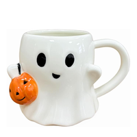 Mug fantôme d'Halloween de 20 oz, tasse à café en céramique 3D mignonne pour Halloween, Noël, anniversaire, cadeau