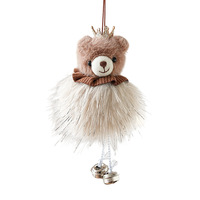 Adorables petits ours en peluche de Noël, mini ours en peluche pour décorations de Noël, ornements pour arbre de Noël