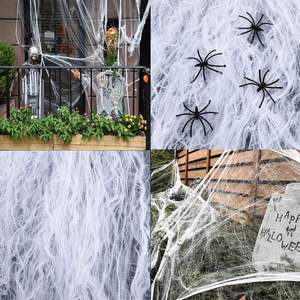 Telarañas Súper Elásticas para Decoración de Halloween con Arañas para Decoraciones de Fiesta y Suministros Festivos de Halloween - Product Image 3