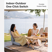 Fauteuil de sol réglable en gros, 5 positions, dossier ergonomique, lin gris, pour bureau et salon, logo personnalisé, portable, OEM ODM
