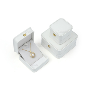 Premium White Leather Jewelry Box Set Custom Logo Bulk Order for Ring Necklace Bracelet and Earring - Product Image 5
