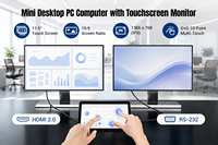 Mini PC F11 con Pantalla Táctil de 11.6 Pulgadas, Intel N5095, Windows 11 Pro, Computadora Todo en Uno para Punto de Venta, Kiosco, Control Industrial