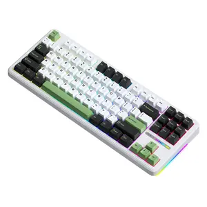لوحة مفاتيح مخصصة ALUA F87 لوحات مفاتيح الألعاب ديي RGB الخلفية 87 مفاتيح لوحة مفاتيح لاسلكية