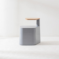Mobilier Bazhou Japandi moderne de design nordique en plastique noir Table d'appoint de salon pivotante unique