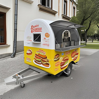 Mini-remorques en fibre de verre personnalisées entièrement équipées, camionnettes mobiles pour café, pizza, pommes frites, glaces, restauration rapide, food truck