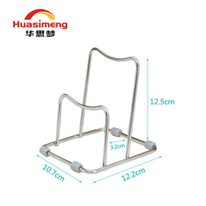 Stainless Steel Pot Lid Cutting Board Rack Square Multi-purpose Installation Free Draining Storage Kitchenware - Product Image 4