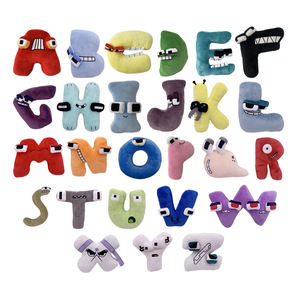 Educatie Zacht Pluche Schattige Cartoon Kussenpop Pluche A-Z Figuur Speelgoed Alfabet 26 Letters Speelgoed Voor Kinderen