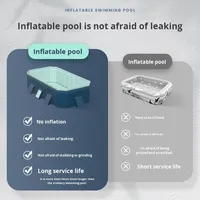 Verdickter Aufblasbarer PVC-Pool, Verschleißfester Outdoor-Faltbarer Planschbecken für Kinder und Neugeborene zur Heimanwendung