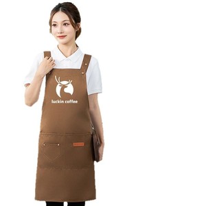 ผ้ากันเปื้อนสำหรับร้านอาหาร บาร์ กันน้ำ โพลีเอสเตอร์ แบบ unisex สีพื้น มีกระเป๋า รับสกรีนโลโก้ - Product Image 3