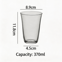 Tasse à café en verre borosilicate haute résistance, simple, à large ouverture, pour Americano glacé, latte, avec motif personnalisé