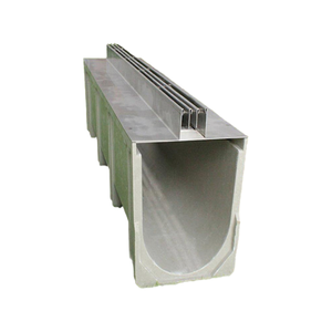 Caniveau de drainage en résine pour piétons DIY A15, canal de drainage des eaux pluviales de 1000 mm avec grille de couverture en acier inoxydable - Product Image 3