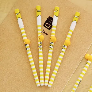 4 adet/grup 0.38mm komik çizgili 3D tembel yumurta Gudetama jel kalem promosyon hediye kırtasiye okul ve ofis kaynağı