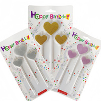 Kreative Party Herzförmige Flammenlose Mehrfarbige Dessertkerzen Valentinstag Geburtstag Tortendekoration für Bars Neujahr
