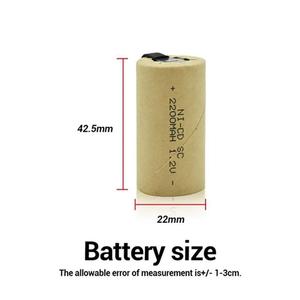Batería Zero Cloud Sc NiCd 1.2V 1500mAh para Herramientas Eléctricas - Product Image 2