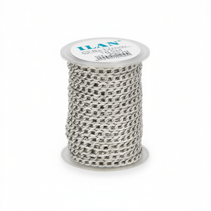 Catena Metallica Ilan 8x12mm 18,5M Argento per Creazione di Gioielli - Product Image 2