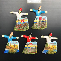 Aimants de réfrigérateur de collection de paysages 3D de souvenirs touristiques d'Alacati de ville touristique de Turquie en résine personnalisée
