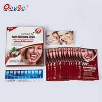 Oferta B2B y B2C 2022: Tiras blanqueadoras de dientes 5D con aceite de coco, marca privada avanzada, 14 unidades/caja, para uso doméstico, venta al por mayor.