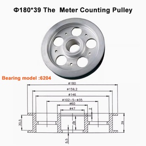 Polea Recubierta de PU 120*30 con Revestimiento Cerámico, Polea Contadora de Metros 180*39 - Product Image 4