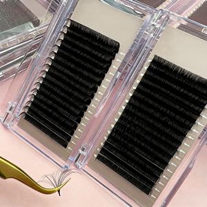 Mega Volume Private Label Cashmere 03 05 07 Eyelash Extension 8-25mm Wholesale Dark Matte Velvet Mink Lash Tray Extension Supply - Product Image 1