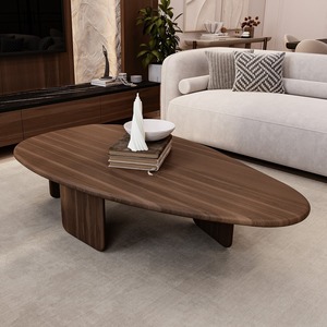 Fábrica al por mayor muebles modernos para el hogar minimalista de lujo <span class=keywords><strong>120</strong></span> <span class=keywords><strong>cm</strong></span> mesa de centro de nogal de madera con almacenamiento para la Mesa de la sala de estar