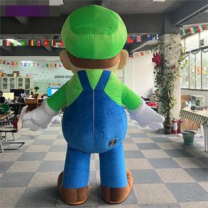 ชุดมาสคอตมาริโอและลุยจิแบบเป่าลมสั่งทำพิเศษ ชุดมาสคอตมาริโอ้บราเธอร์สแบบเป่าลมสำหรับผู้ใหญ่สำหรับงานฮาโลวีน - Product Image 4