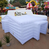 Grand cube commercial de location en PVC pour boîtes de nuit, mariages et fêtes, tente gonflable blanche à éclairage LED pour événements