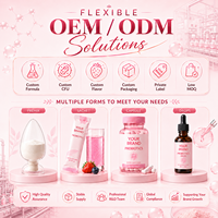 Poudre de prébiotiques pour femmes OEM avec Lactobacillus Plantarum CCFM8724, Hyaluronate de sodium, FOS, Poudre de canneberge pour les clients B2B