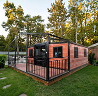 Fabricant de maisons conteneurs pliables de luxe haut de gamme 20FT 40FT, maison préfabriquée extensible, villa modulaire 2-3 chambres