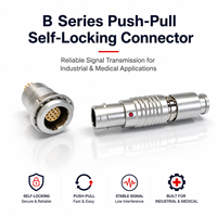 FGG.1B.308 Compatible, Connecteur Circulaire Mâle Droit à 8 Broches Série 1B, Type Push-Pull, pour Capteur Industriel et Système DAQ