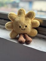 Adorable pendentif tournesol créatif en peluche, petite poupée en coton en forme de feuille, porte-clés, décoration de sac à dos pour enfants