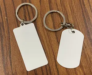 Custom Metal Aluminum Blank Sublimation Keychain Keyring Key Chain