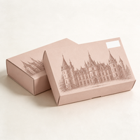 Boîte en carton blanc durable avec couvercle à clipser, base élégante, couleur personnalisée, grand logo, coffret cadeau pour les faveurs de mariage