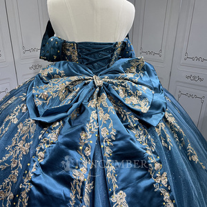 Robes de Quinceañera bleu roi Lsmu180 avec appliques en dentelle et tulle, Vestidos de 15 Anos, pour fête d'anniversaire et Sweet 16, Jancember - Product Image 5