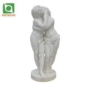 手工雕刻大理石西方古典风格两幅优雅裸女雕像