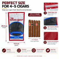 Sacs à cigares personnalisés avec impression, sacs à cigares à fermeture éclair, pochettes d'emballage pour cigares, sacs de voyage pour cigares avec humidificateur