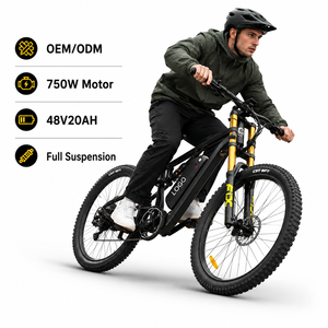 Bicicleta Eléctrica de Montaña (E-MTB) de 48V 20Ah, 27.5 Pulgadas, Motor de Alta Velocidad de 750W, Alcance de 80km, Cuadro de Aleación de Aluminio, Marca Personalizada de Fábrica - Product Image 1