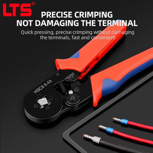 كماشة تجعيد LTS HSC8 6-4A مع مجموعة 1200 قطعة من أدوات تجعيد الأسلاك والكابلات بتصميم ذاتي الضبط - Product Image 3