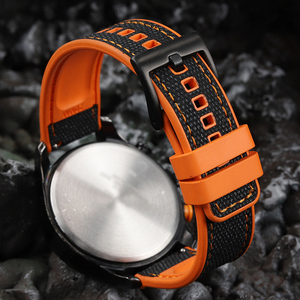 Bracelet de montre en caoutchouc composite texturé en nylon de 20 mm 22 mm pour <span class=keywords><strong>Huawei</strong></span> GT4 Watch 3 <span class=keywords><strong>Pro</strong></span> <span class=keywords><strong>Honor</strong></span> <span class=keywords><strong>4</strong></span> <span class=keywords><strong>Pro</strong></span> Smartwatch - Product Image 5