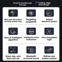 Fauteuil de massage intelligent électrique Bluetooth à commande à distance sans fil pour bras robotique 4D 8598, massage corporel complet automatique avec IA