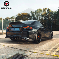 Kits de carrosserie améliorés en fibre de carbone sèche style CT V1 pour BMW G87 M2 Coupe Front Scoop Bumper Lip Splitter Rear Diffuser Lower Spoiler
