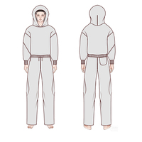 Ensemble pantalon de survêtement et sweat à capuche personnalisé surdimensionné en mélange de coton et de polyester 500GMS en néoprène vierge uni surdimensionné pour hommes survêtement