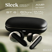 Écouteurs intra-auriculaires TWS ultra-minces à réduction de bruit active (ANC) Brightblue, latence ultra-faible, étanches IPX5, compatibles Bluetooth 6.0, avec commandes tactiles et Apt-X