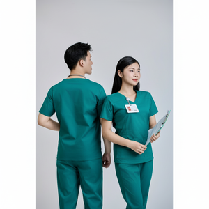 ชุดสครับทางการแพทย์ ผลิตในเวียดนาม ผ้า FMF Unisex Needle Detection WFX-CVC  52% ผ้าฝ้าย 45% โพลีเอสเตอร์ 3% สแปนเด็กซ์ - Product Image 1