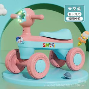 Simnoj Kids Balance Bike 4 Wheel Purple Music Lights PP Wheels For Toddlers 1-3 Years - Product Image 3