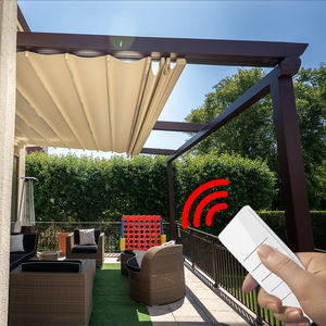 <span class=keywords><strong>Toldo</strong></span> Retráctil <span class=keywords><strong>con</strong></span> Control Remoto, Marco de Aleación de Aluminio, Lona de PVC Resistente al Viento, Protección UV, Autoportante para Patio Trasero - Product Image 1