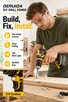 Nouvelle perceuse à percussion électrique sans fil 21V sans balais, haute performance, pour le bois, modèle 2025, avec kits d'outils industriels